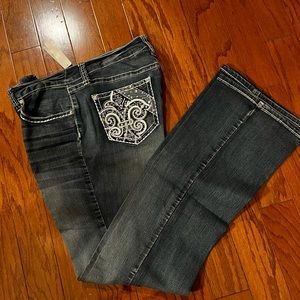 New Directions Weekend boot cut jeans, Size 12, Dark Blue Denim, NWT